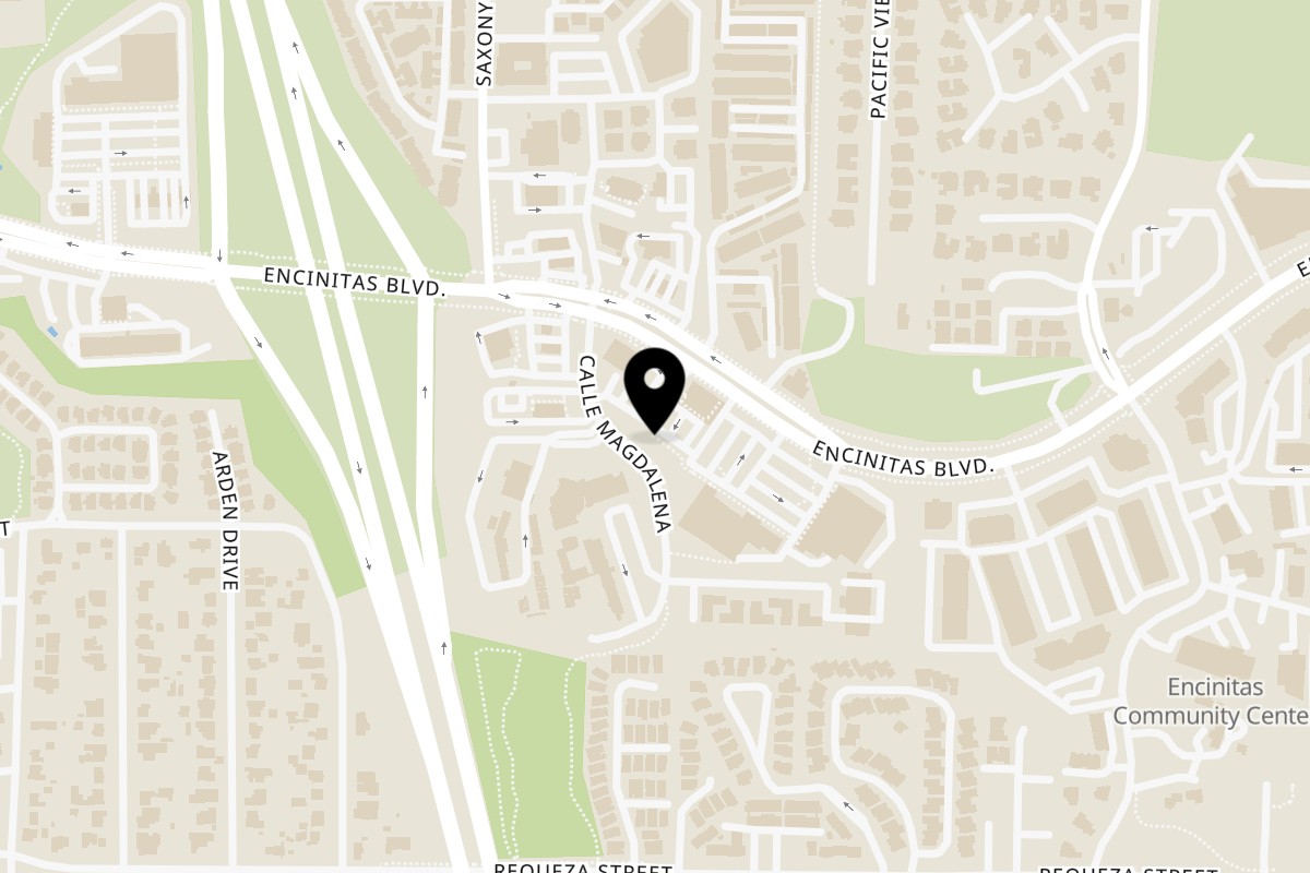 Map showing the location of Poke Chop Encinitas on 429 Encinitas Blvd in Encinitas